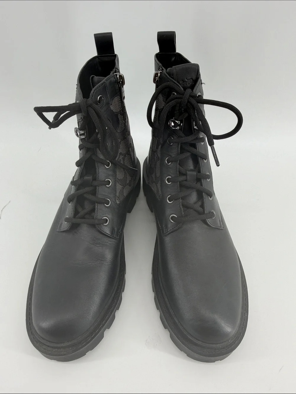 Coach Men's CitySole Leather and Signature Jacquard Boot 9.5D S69